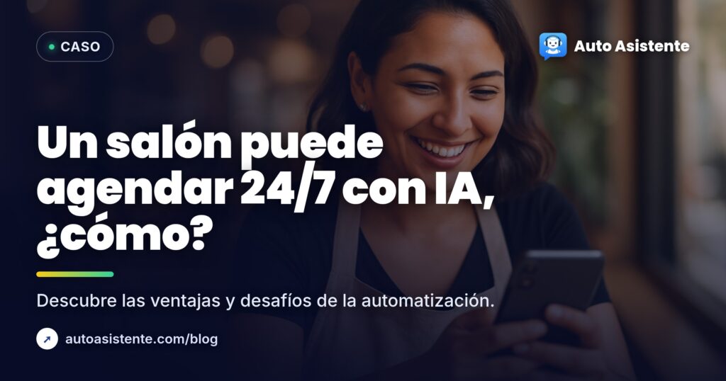 Cómo un salón de belleza agenda citas con IA 24/7